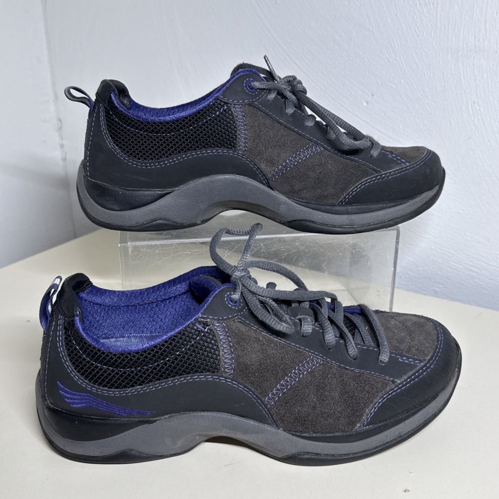 Dansko Sabrina Womens Size EU 38 US 7,5-8 Grey Purple Leather Sneaker Shoes